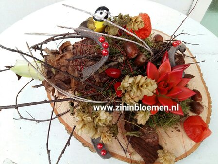 Fleurig Amaryllisbol bloemstuk