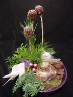 Ronde schaal met Amaryllis