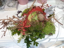 Amaryllis bol op glazenschaal